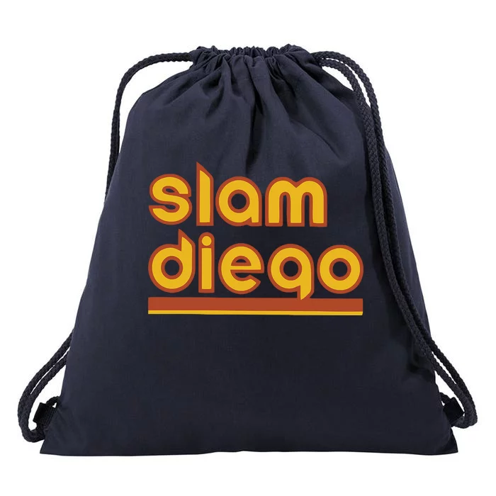 Retro Slam Diego Baseball San Fan Drawstring Bag