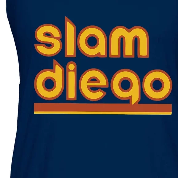 Retro Slam Diego Baseball San Fan Ladies Essential Flowy Tank