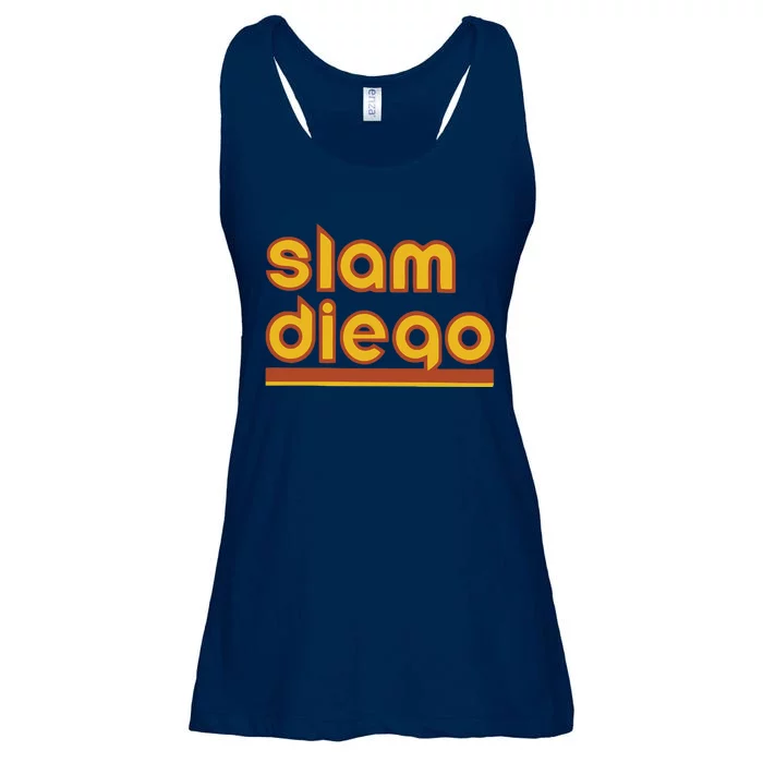 Retro Slam Diego Baseball San Fan Ladies Essential Flowy Tank