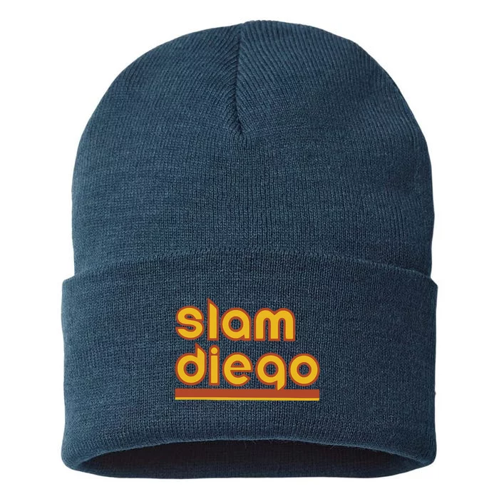 Retro Slam Diego Baseball San Fan Sustainable Knit Beanie