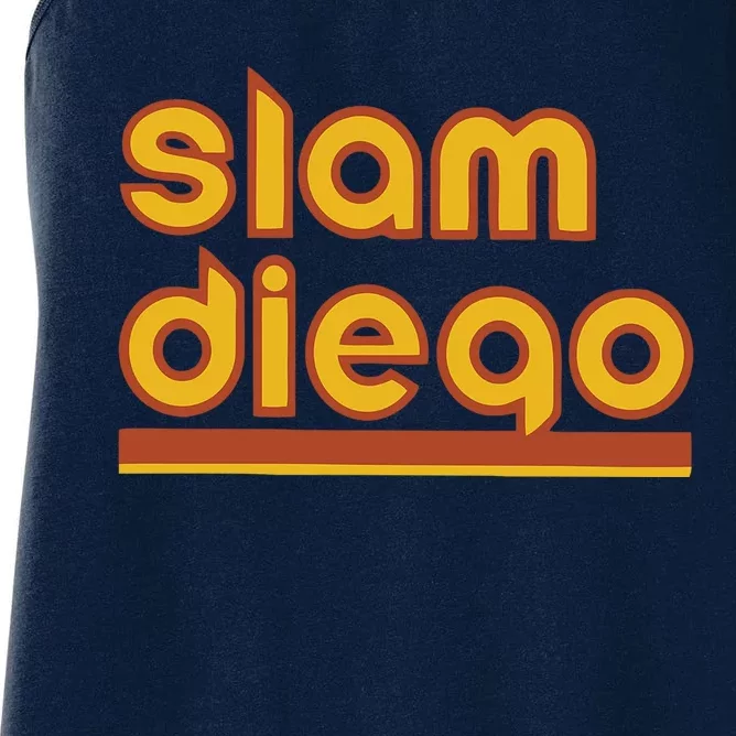 Retro Slam Diego Baseball San Fan Women's Racerback Tank