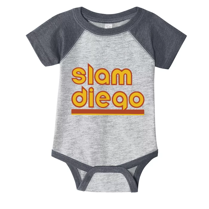 Retro Slam Diego Baseball San Fan Infant Baby Jersey Bodysuit