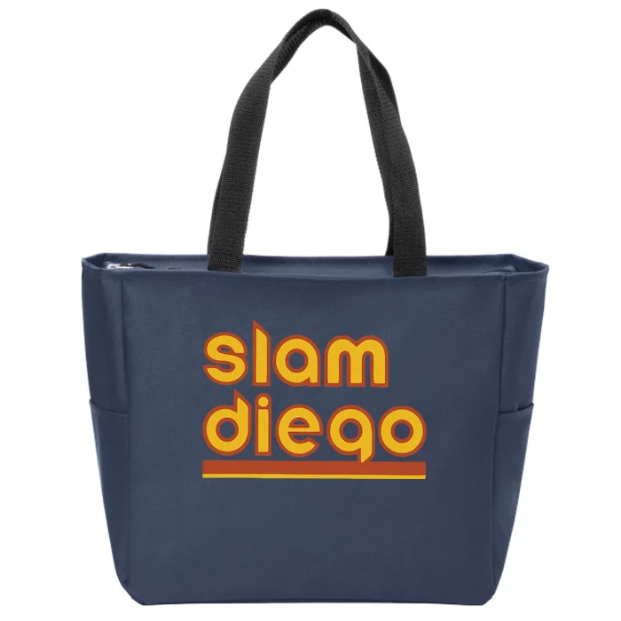 Retro Slam Diego Baseball San Fan Zip Tote Bag