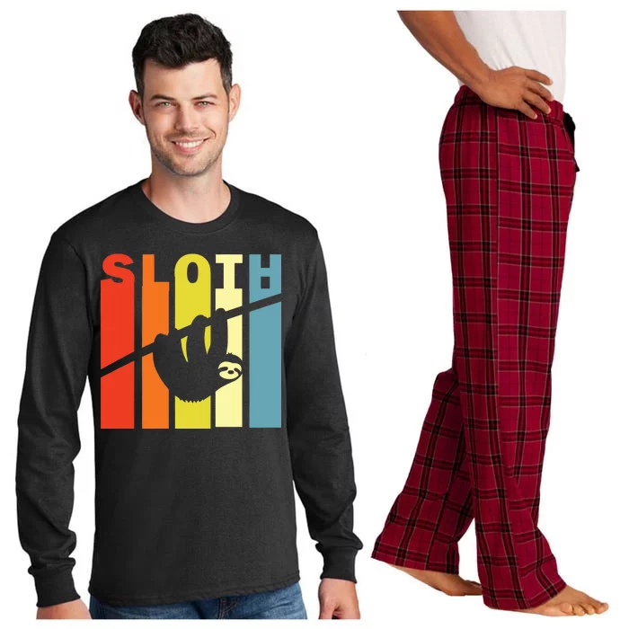 Retro Sloth Long Sleeve Pajama Set