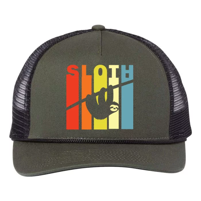 Retro Sloth Retro Rope Trucker Hat Cap