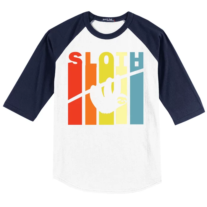 Retro Sloth Baseball Sleeve Shirt