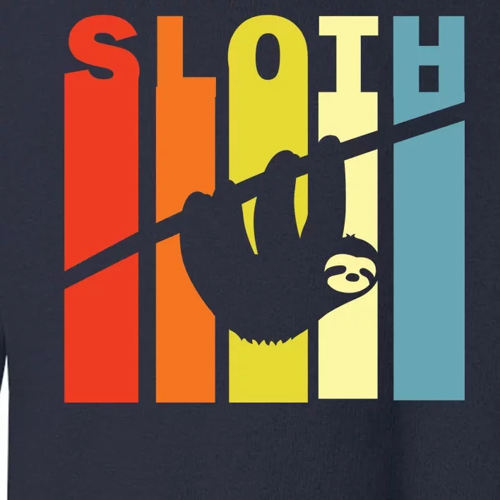 Retro Sloth Toddler Sweatshirt