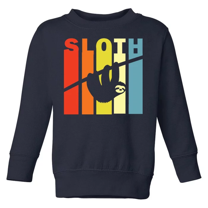 Retro Sloth Toddler Sweatshirt