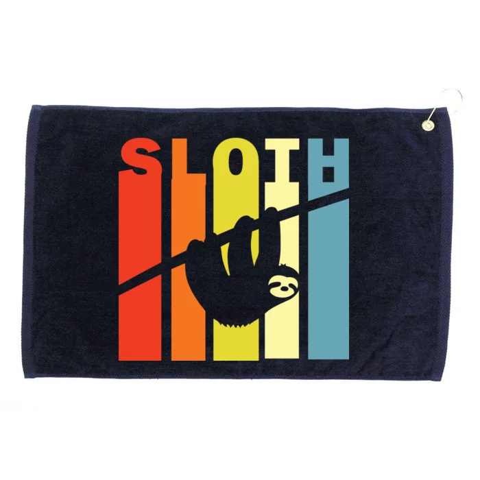 Retro Sloth Grommeted Golf Towel