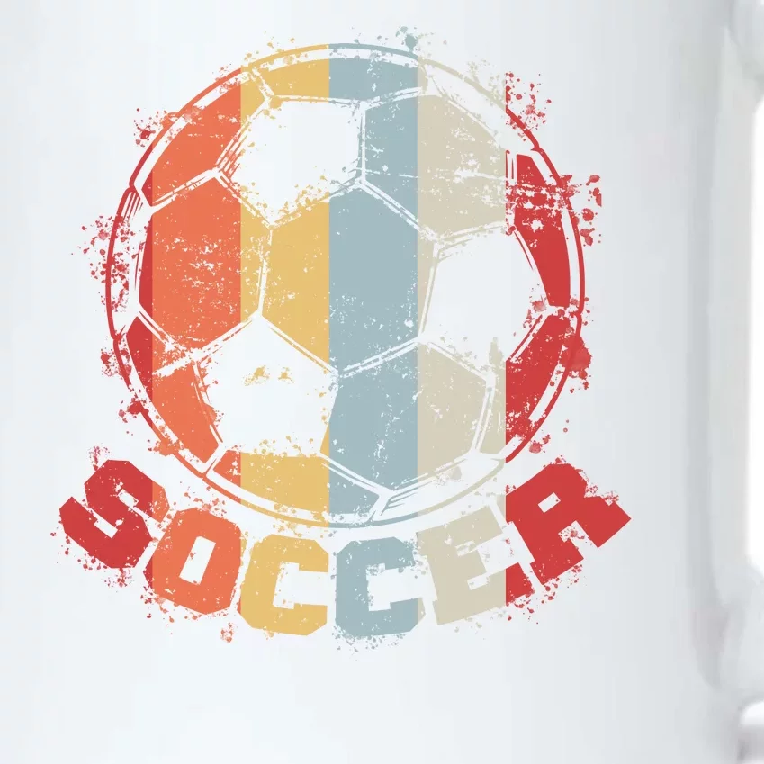 Retro Soccer Ball Black Color Changing Mug