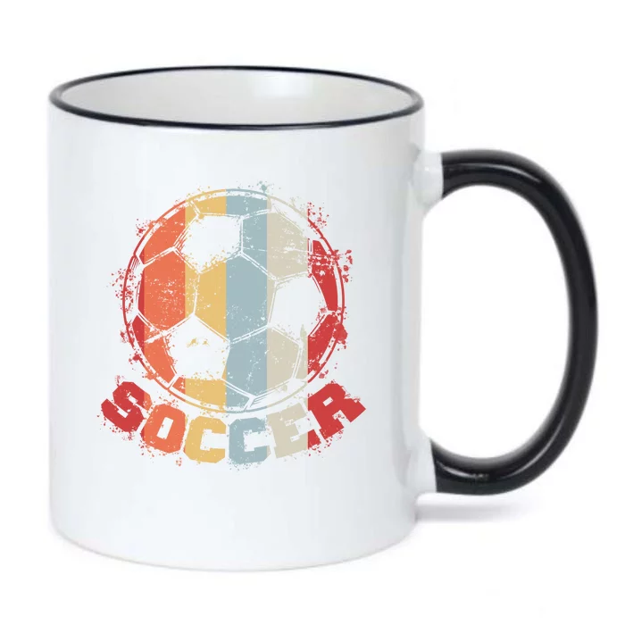 Retro Soccer Ball Black Color Changing Mug