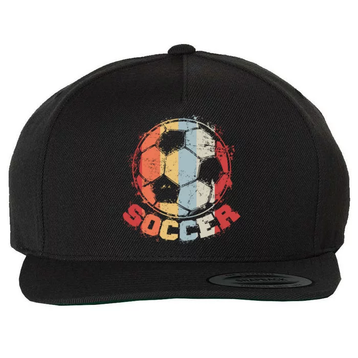 Retro Soccer Ball Wool Snapback Cap