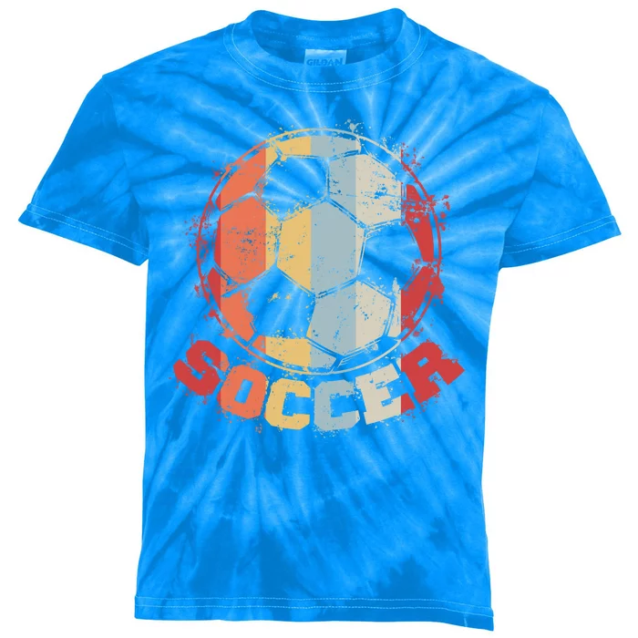 Retro Soccer Ball Kids Tie-Dye T-Shirt