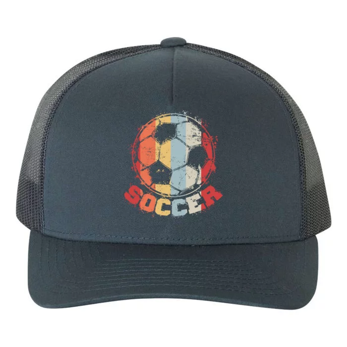 Retro Soccer Ball Yupoong Adult 5-Panel Trucker Hat