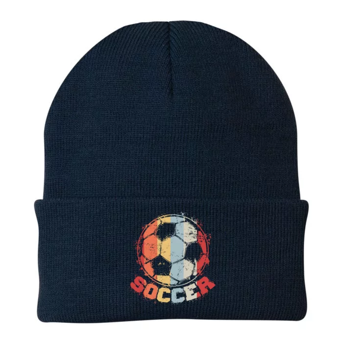 Retro Soccer Ball Knit Cap Winter Beanie