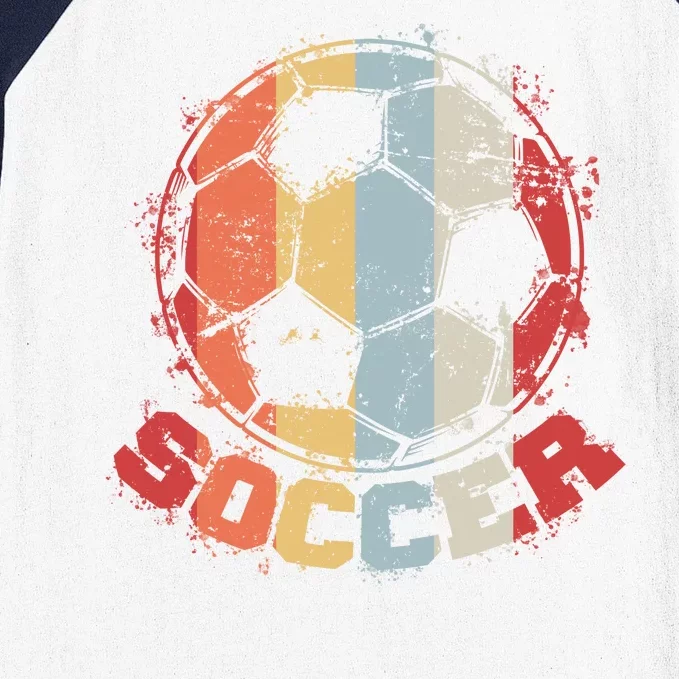 Retro Soccer Ball Baseball Sleeve Shirt