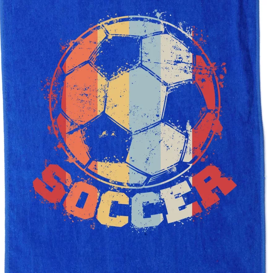 Retro Soccer Ball Platinum Collection Golf Towel