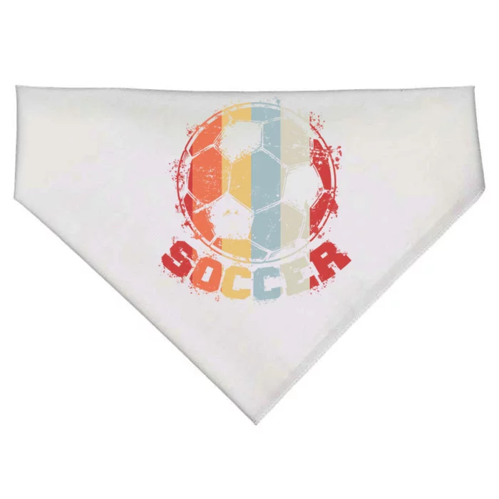 Retro Soccer Ball USA-Made Doggie Bandana