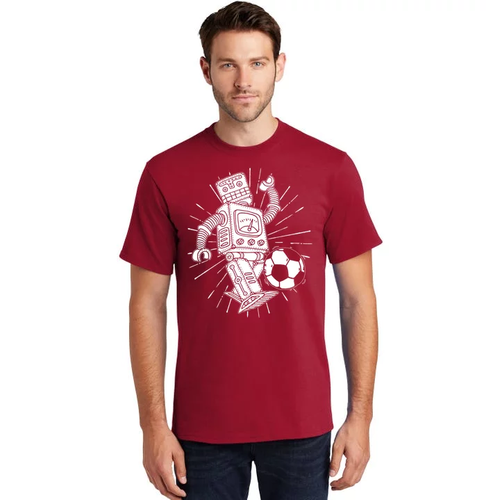 Retro Soccer Robot Tall T-Shirt