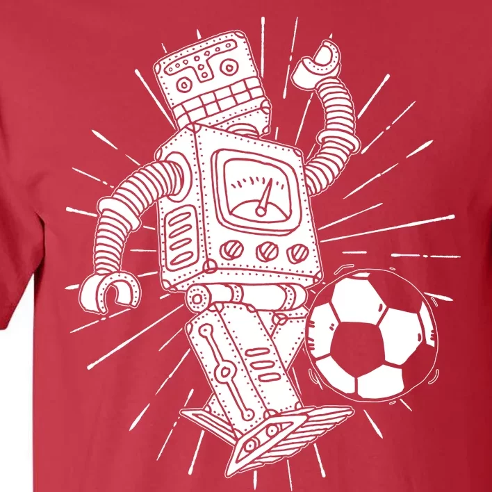 Retro Soccer Robot Tall T-Shirt