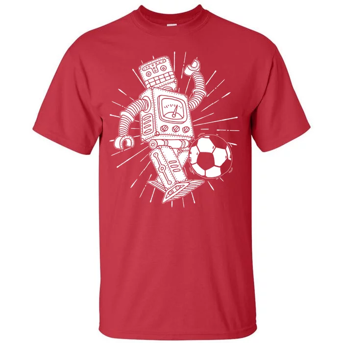 Retro Soccer Robot Tall T-Shirt