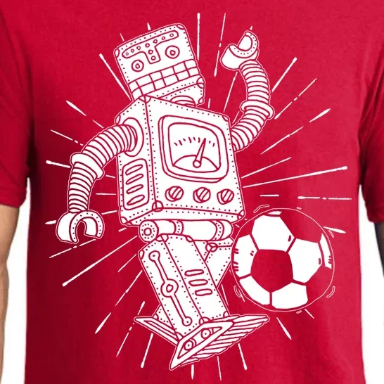 Retro Soccer Robot Pajama Set