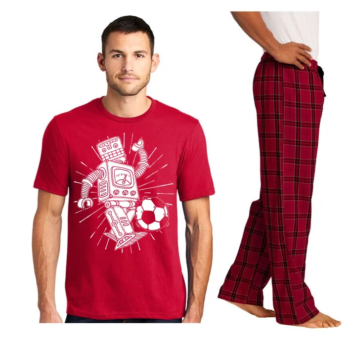 Retro Soccer Robot Pajama Set