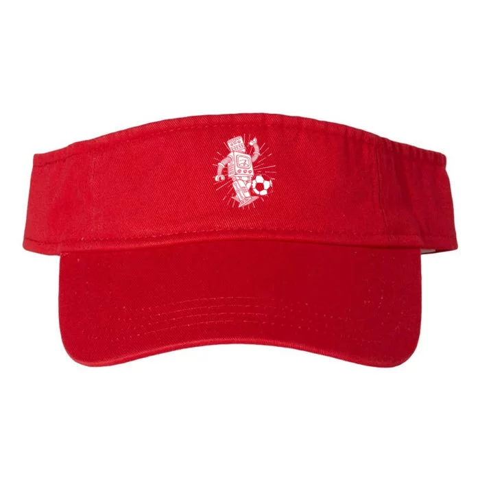 Retro Soccer Robot Valucap Bio-Washed Visor