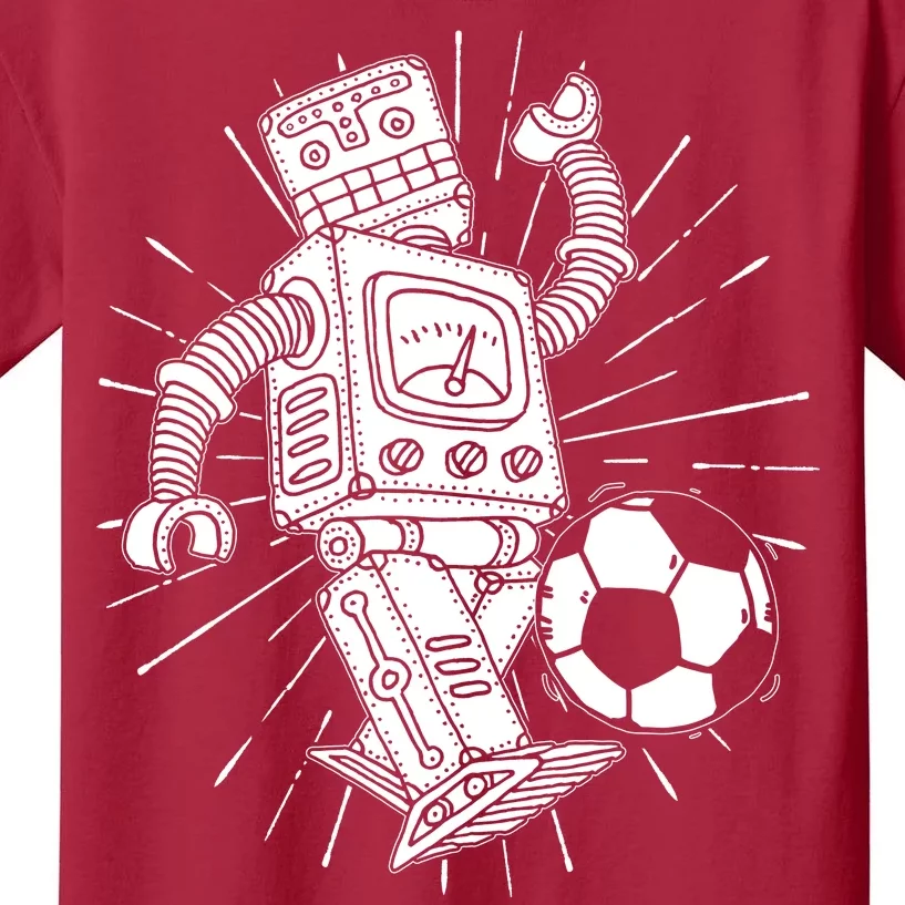 Retro Soccer Robot Kids T-Shirt