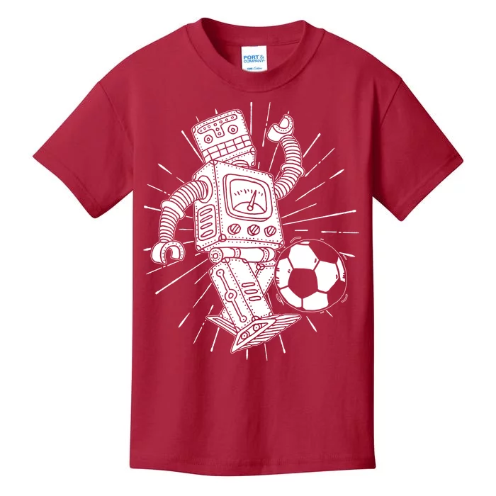 Retro Soccer Robot Kids T-Shirt