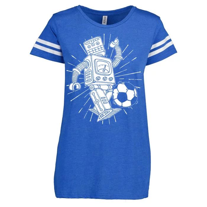 Retro Soccer Robot Enza Ladies Jersey Football T-Shirt