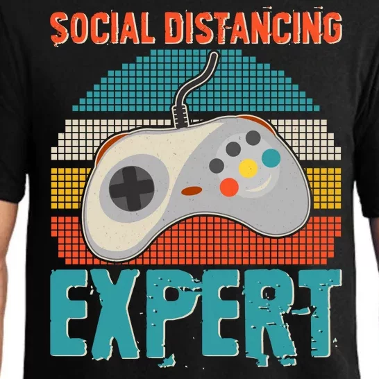 Retro Social Distancing Expert Video Gamer Pajama Set