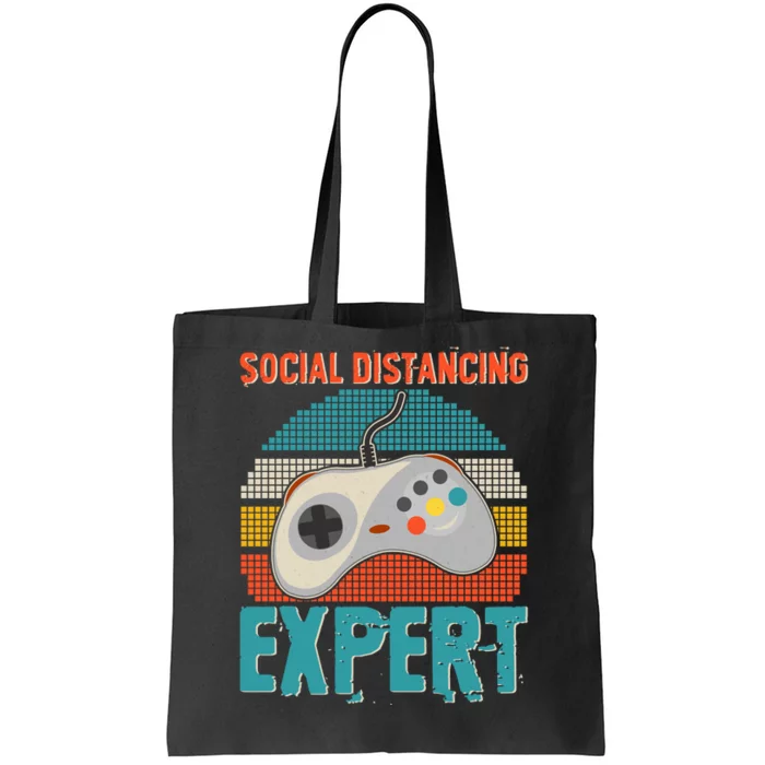 Retro Social Distancing Expert Video Gamer Tote Bag