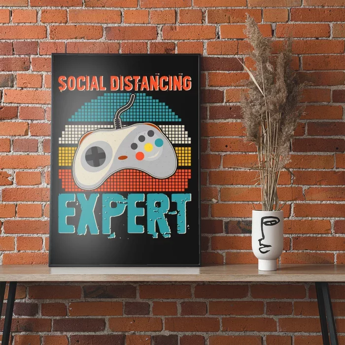 Retro Social Distancing Expert Video Gamer Poster