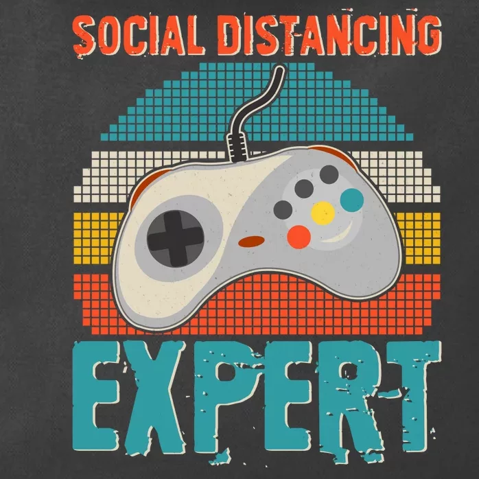 Retro Social Distancing Expert Video Gamer Zip Tote Bag