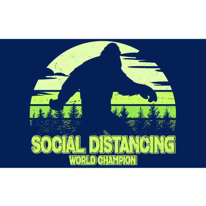 Retro Social Distancing World Champion Sasquatch Bumper Sticker