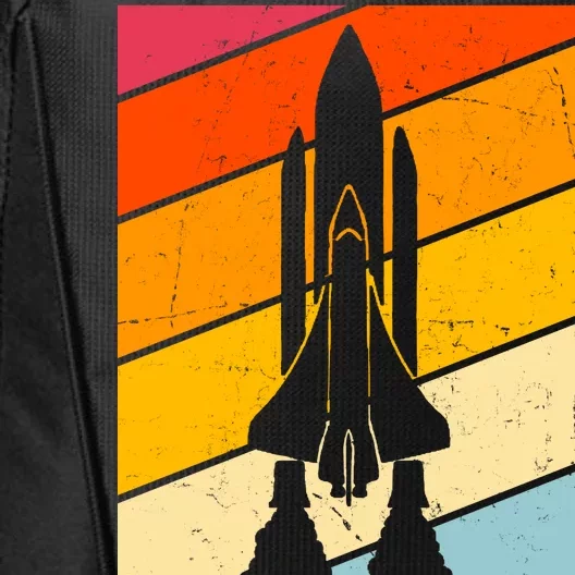 Retro Space Rocket Launch City Backpack