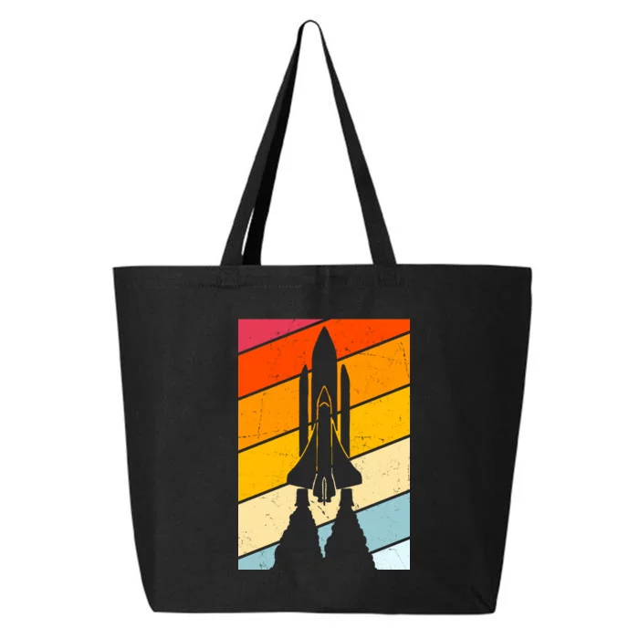 Retro Space Rocket Launch 25L Jumbo Tote