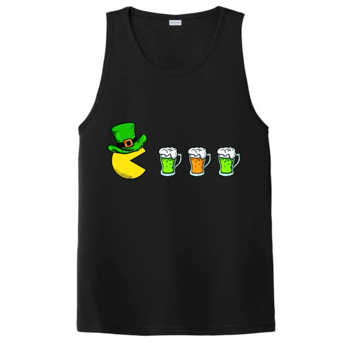 Retro St. Patrick's Day Drinking Game Performance Tank