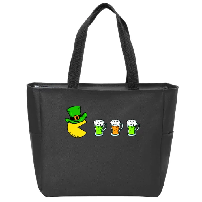 Retro St. Patrick's Day Drinking Game Zip Tote Bag