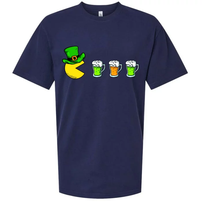 Retro St. Patrick's Day Drinking Game Sueded Cloud Jersey T-Shirt