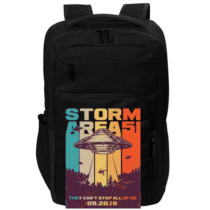 Retro Storm Area 51 UFO They Can't Stop Us All Impact Tech Backpack