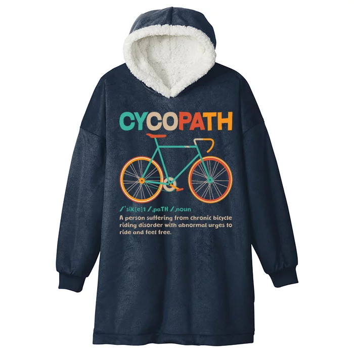 Retro Style Colors Cycopath Definition Hooded Wearable Blanket