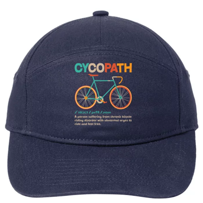 Retro Style Colors Cycopath Definition 7-Panel Snapback Hat