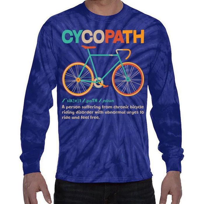 Retro Style Colors Cycopath Definition Tie-Dye Long Sleeve Shirt