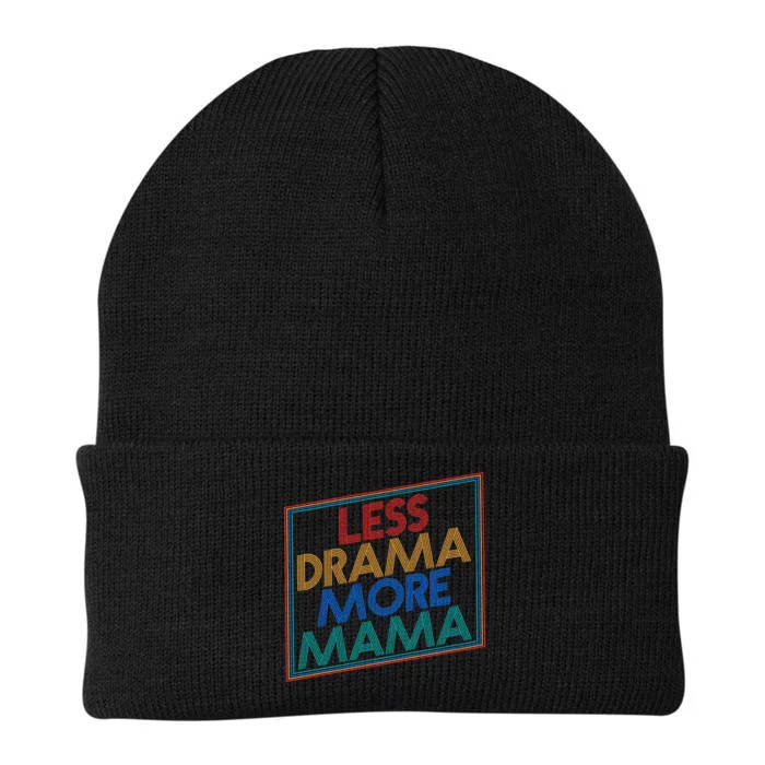 Retro Styled Less Drama More Mama Knit Cap Winter Beanie