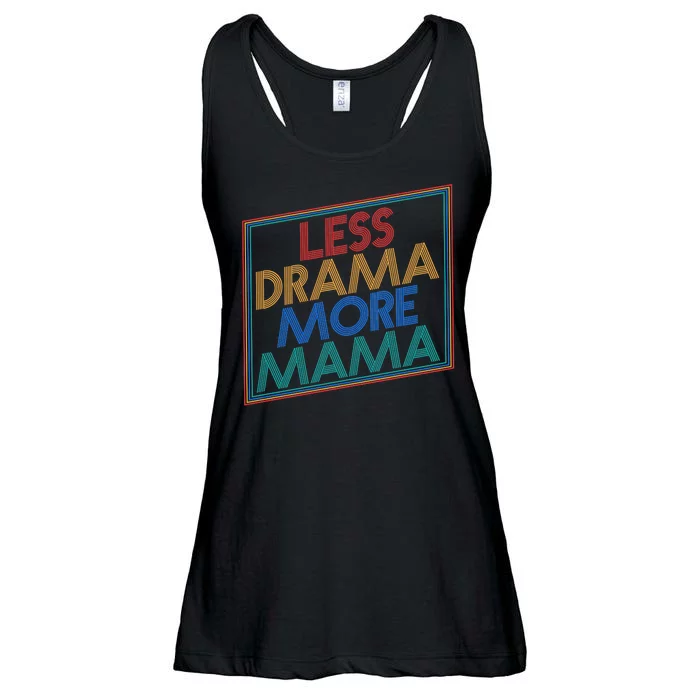 Retro Styled Less Drama More Mama Ladies Essential Flowy Tank