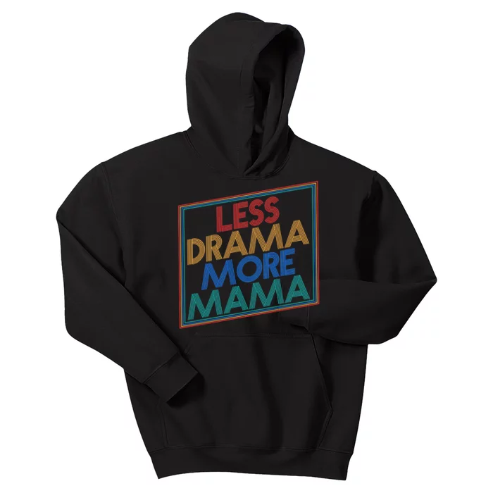 Retro Styled Less Drama More Mama Kids Hoodie