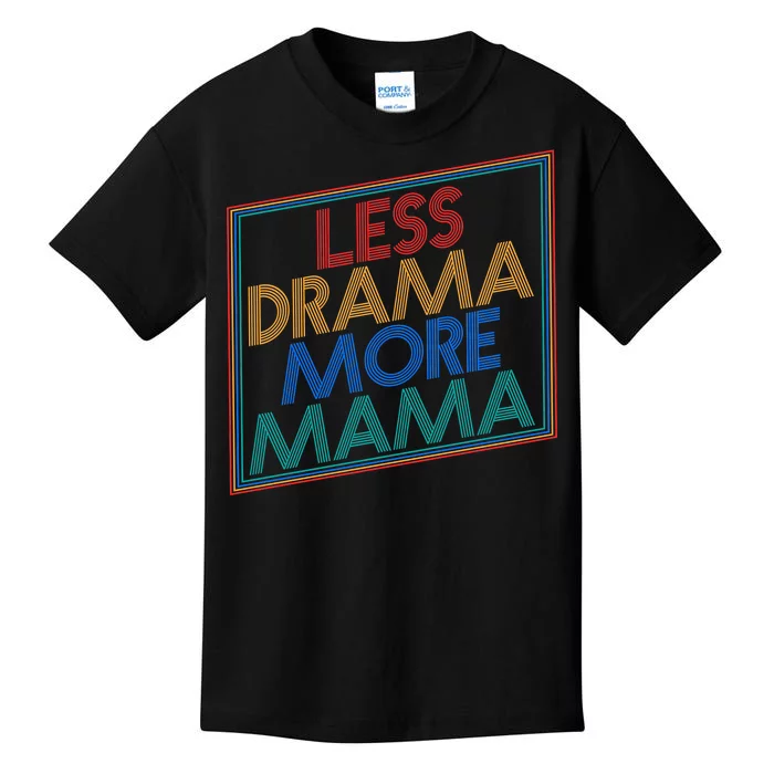 Retro Styled Less Drama More Mama Kids T-Shirt