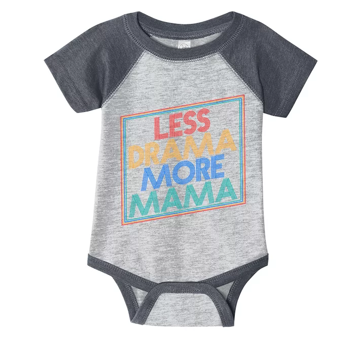 Retro Styled Less Drama More Mama Infant Baby Jersey Bodysuit